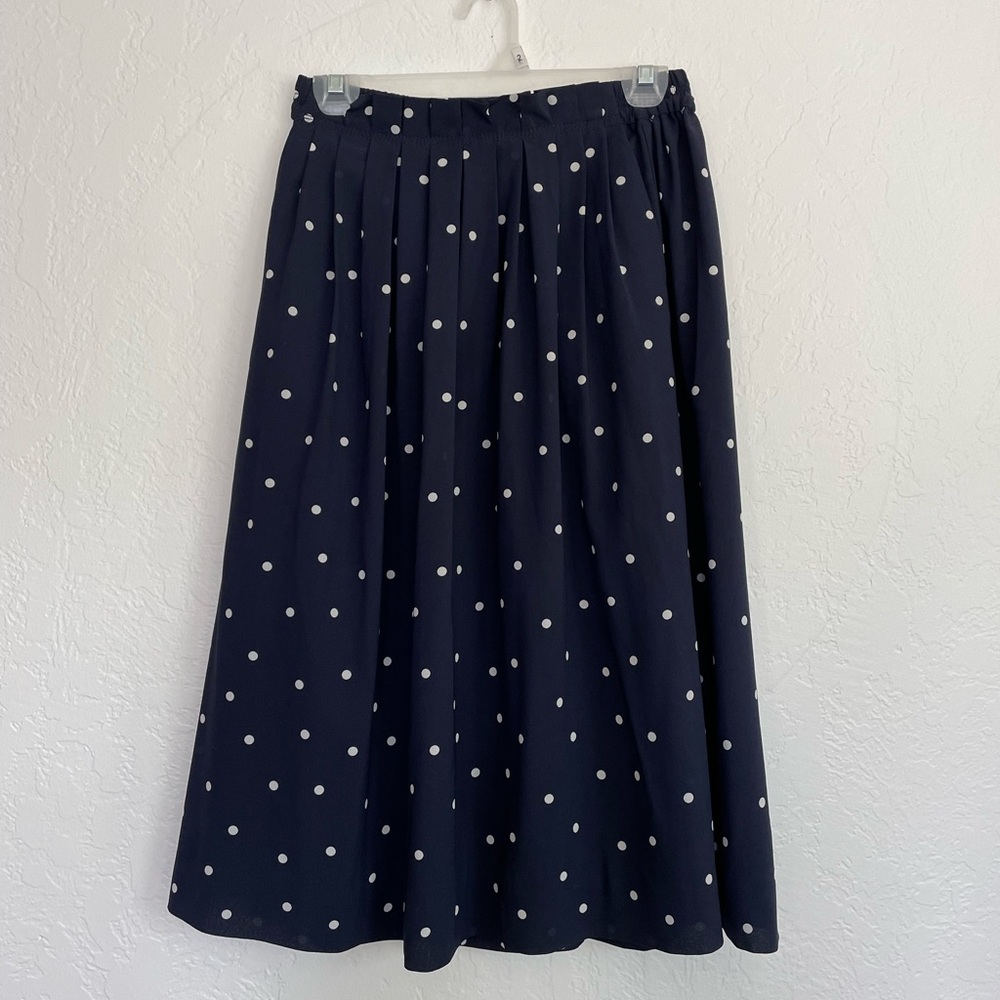 J.Crew polka dot midi skirt